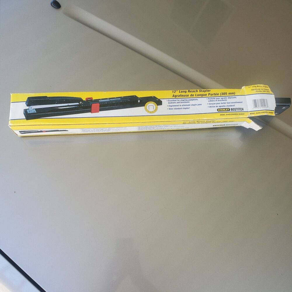 Stanley Bostitch Anti-Jam 12" Long Reach Stapler, Adjustable Model B440LR
